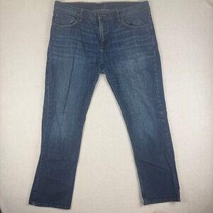 Old Navy Mens 40x32 Blue Straight Leg Denim Jeans 100% Cotton Dark Wash